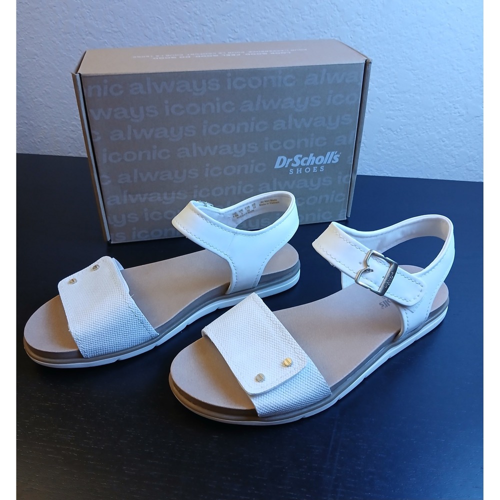 Dr Scholls Nicely Sun Sandals Off White J0391S1100 Womens 8.5 M Flat Sandal